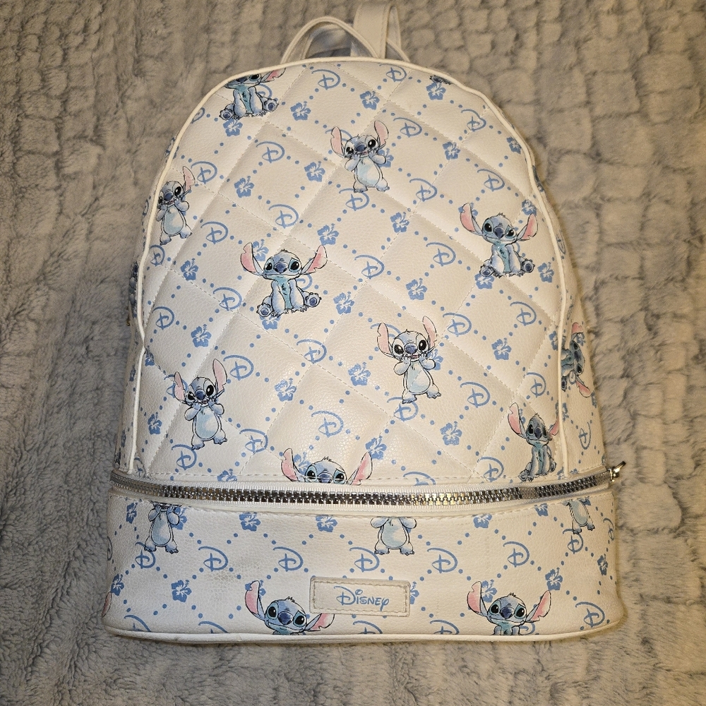 Disney Stitch mini -Small backpack Faux Leather Quilted Pattern